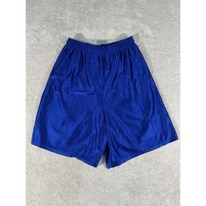 Foot Locker Shorts‎ Lg Blue Dazzle Shimmer Shiny Athletic Y2K Gym Basic Training
